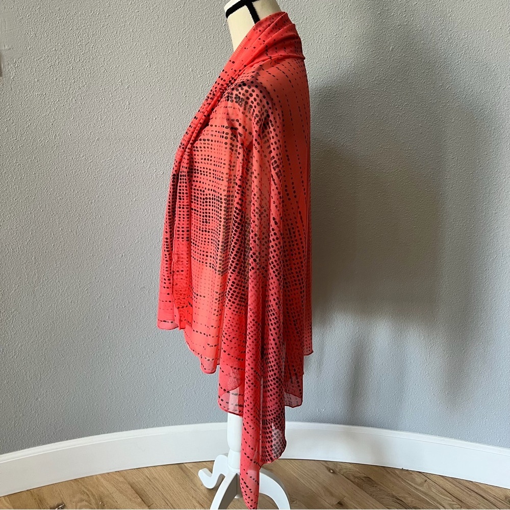 Gottex - Peachy and Black Leopard Print Wrap/Scarf - Picture 4 of 14